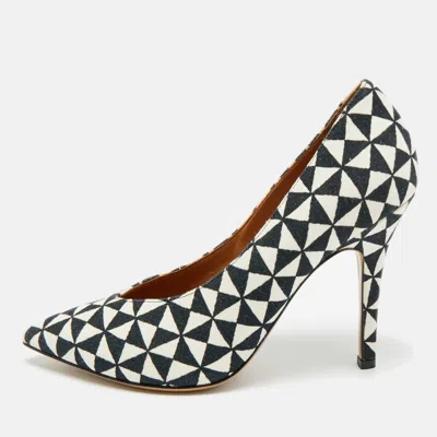 Isabel Marant Size 38 White/black Printed Canvas Pumps