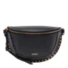 Isabel Marant Skano Grained-leather Shoulder Bag In Black