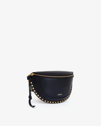 Isabel Marant Logo-print Leather Belt Bag In Black