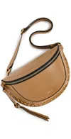 Isabel Marant Skano Stud Crossbody Bag In Khaki