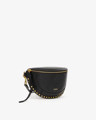 Isabel Marant Skano Belt Bag In Nappa Leather With Studs In Black