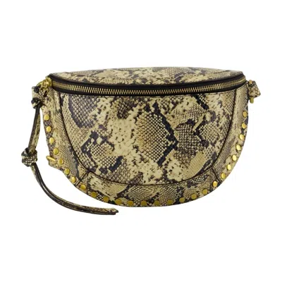 ISABEL MARANT SKANO GB BELT BAG - LEATHER - BEIGE