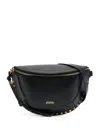 Isabel Marant Skano Grained-leather Shoulder Bag In Black