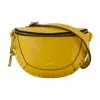 Isabel Marant Skano Studded Half-moon Cross Body Bag In Yellow