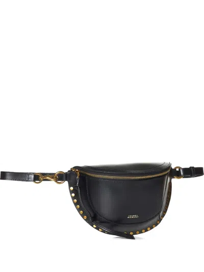 Isabel Marant Skano Leather Belt Bag In Black