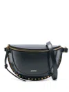 Isabel Marant Skano Belt Bag In Grained Leather In Blue