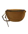 Isabel Marant Skano Logo Zipper Shoulder Bag In Brown