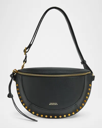 ISABEL MARANT SKANO STUDDED LEATHER SHOULDER BAG