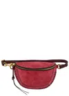 Isabel Marant Skano Suede Cross-body Bag In Burgundy
