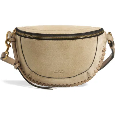 Isabel Marant Skano Suede Crossbody Bag In Light Beige 90lb