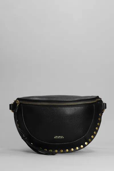 Isabel Marant Skano Grained-leather Shoulder Bag In Black