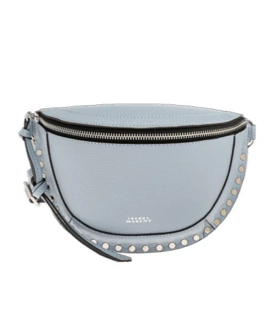 Isabel Marant Skano Zippered Crossbody Bag In Gray