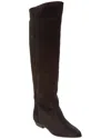 Isabel Marant Skarlet Suede Knee-high Boot In Black