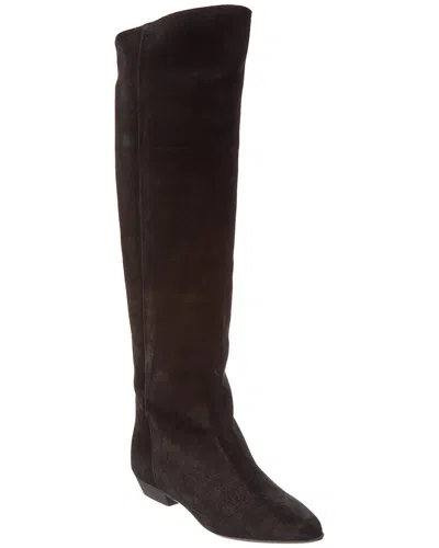 Isabel Marant Skarlet Suede Knee-high Boot In Black