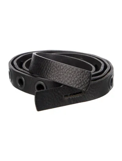 Pre-owned Isabel Marant Skinny Calf Leather Belt In Black