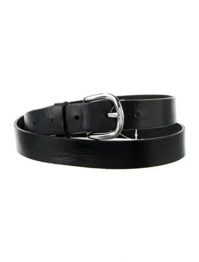Pre-owned Isabel Marant Skinny Leather Belt In Black