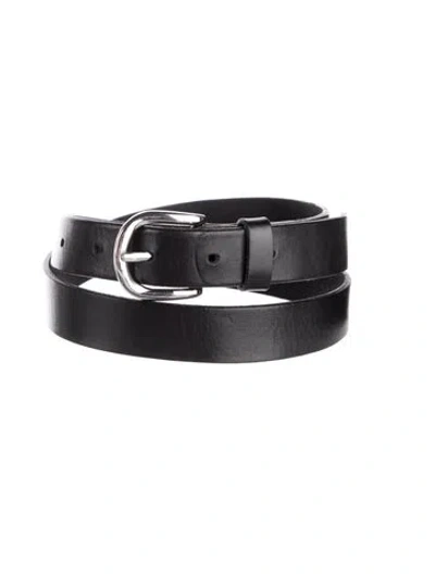 Pre-owned Isabel Marant Skinny Leather Belt In Black