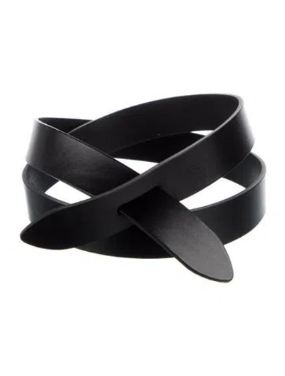 Pre-owned Isabel Marant Skinny Leather Belt In Black