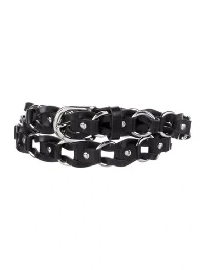 Pre-owned Isabel Marant Skinny Leather Belt In Black