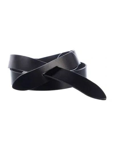 Pre-owned Isabel Marant Skinny Leather Belt In Black