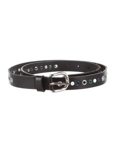 Pre-owned Isabel Marant Skinny Leather Belt In Black