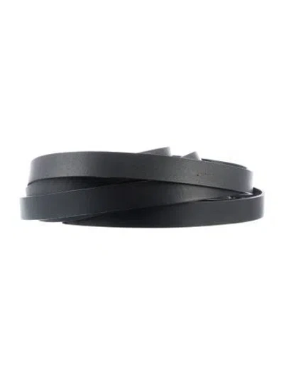 Pre-owned Isabel Marant Skinny Leather Belt In Black