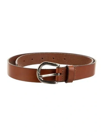 Pre-owned Isabel Marant Skinny Leather Belt In Brown