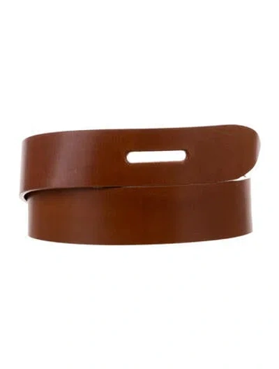 Pre-owned Isabel Marant Skinny Leather Belt In Brown