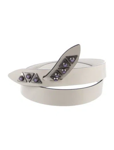Pre-owned Isabel Marant Skinny Leather Belt In Gray
