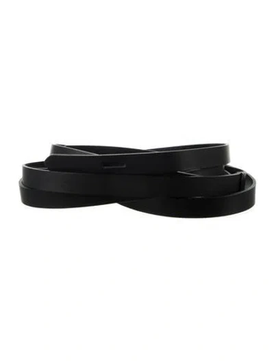 Pre-owned Isabel Marant Skinny Leather Belt Kit In Black