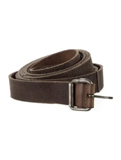 Pre-owned Isabel Marant Skinny Leather Belt Kit In Brown