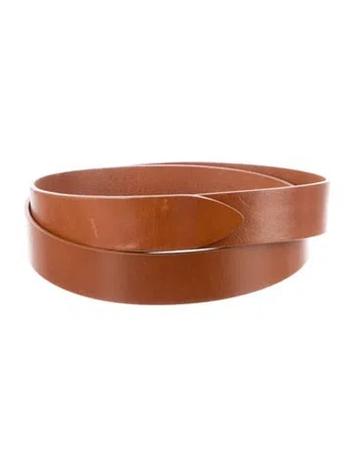 Pre-owned Isabel Marant Skinny Leather Belt Kit In Brown