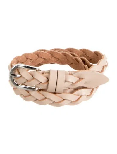 Pre-owned Isabel Marant Skinny Leather Belt In Pink