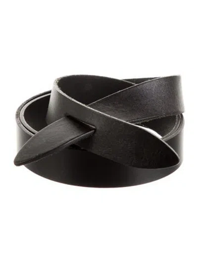 Pre-owned Isabel Marant Skinny Leather Waist Belt In Black