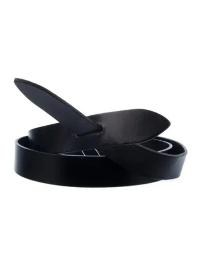 Pre-owned Isabel Marant Skinny Leather Waist Belt In Black