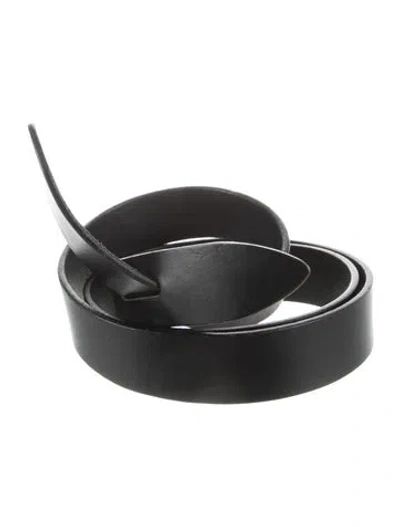 Pre-owned Isabel Marant Skinny Leather Waist Belt In Black