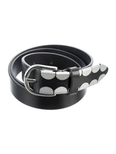 Pre-owned Isabel Marant Skinny Leather Waist Belt In Black