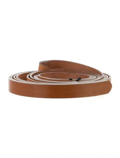 Pre-owned Isabel Marant Skinny Leather Waist Belt In Brown