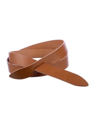 Pre-owned Isabel Marant Skinny Leather Waist Belt In Brown
