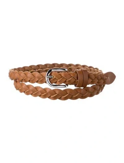 Pre-owned Isabel Marant Skinny Leather Waist Belt In Brown