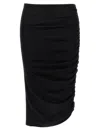 Isabel Marant Ruched Waistband Fitted Skirt In Black