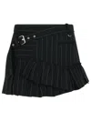 Isabel Marant Womens Black Atrium Maddy Pinstripe Cotton-blend Mini Skirt In Black