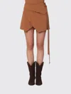 Isabel Marant Berenice Wrap Mini Skirt In Brown