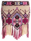 Isabel Marant High Waist Knit Skirt With Fringe Detailing