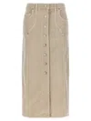 Isabel Marant Regular Fit Tilauria Skirt In Beige