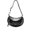 Isabel Marant Oskan Moon Leather Shoulder Bag In Black
