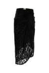 Isabel Marant Asymmetric Midi Skirt Animal Print In Black