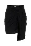 Isabel Marant Asymmetric Hem Mini Skirt With Polka Dots In Black