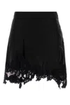 Isabel Marant Asymmetric Hem High Waist Mini Skirt In Black