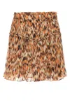 Isabel Marant Printed Crepe Roumi Mini Skirt In Brown